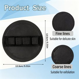 2 Pack No-Pain Exfoliating Pads, Dual Texture Elastic Loop Body Scrubber