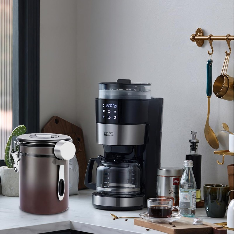 Coffee Canister Airtight Storage Container Stainless Steel Coffee Jar with