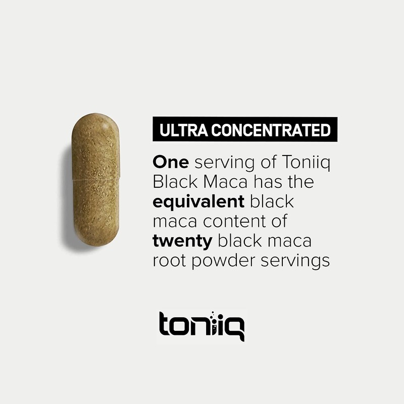Toniiq Black Maca Root - Ultra High Potency 20:1 Extract