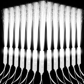40 Pack Fiber Optic Sticks LED Fiber Wand Glow Fiber Optic Wands Light up Wand with 3 Light Modes Glow in the Dark for Glow Birthday Entertainment Props Carnival Disco Party Supplies (Color Set 2)