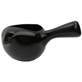 Kyusu Japanese One-Handed Teapot with Tea Strainer 350 ml, Ceramic Kyusu Side Handle Teapot, Ideal for Green Tea Preparation, Tea Instructor Black