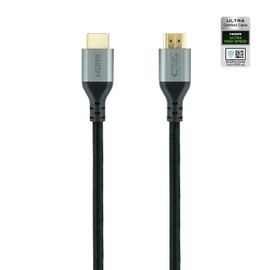 NANOCABLE 10.15.8101 - Certified HDMI 2.1 Cable ULTRA HIGH SPEED Type A Male to Male Video Resolutions up to 8K @ 60Hz and 4K @ 120Hz Black 1m