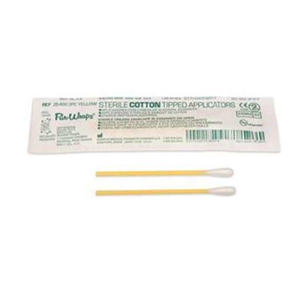 Puritan 25-806 1WC Cotton Tipped Sterile Applicators/Swabs with Wood Shaft, 6" Overall Length (Pack of 100)