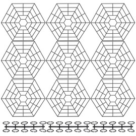 DOITOOL Six Angle Fish Protector Pond Nets 10.55X10.55 Inch Durable Fish Guard Mesh Cover for Outdoor Water Gardens and Ponds