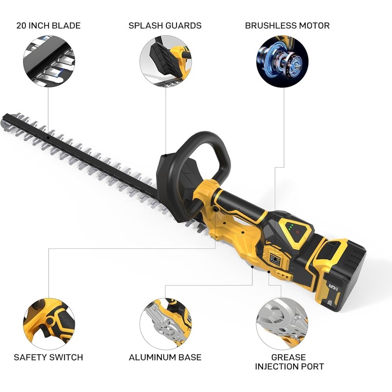 Hedge Trimmer Cordless for 20V MAX Battery (No Battery), 20