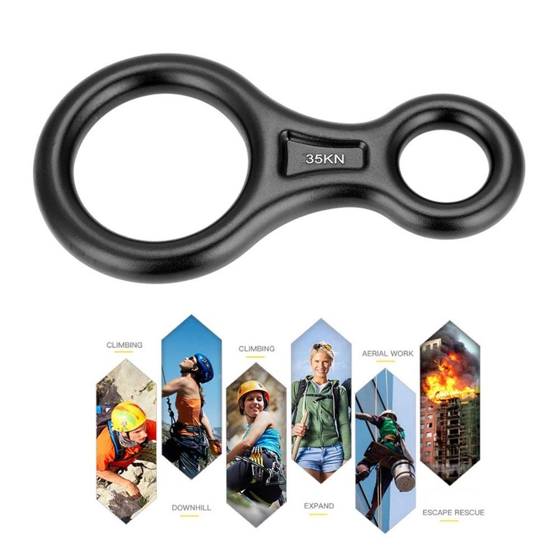 Escalada Rappel Safety 35KN Montaismo Escalada Figura 8 Cuerda Descensor