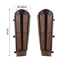 Medieval Faux Leather Leg Gaiters,Vintage Middle Ages Knight Leg Armor,Medieval Viking Knight Leather Leg Armor,Cosplay Costume for Men Women LARP Men's Armor,Mercenary Leg Guards for LARP