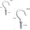10Pcs White Screw-in Hanging Ceiling Hooks, Vinyl Coated Screw Hooks