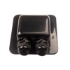 LINKSOLAR Weatherproof ABS Solar Double Cable Entry Gland,Curved Cable Connector