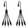 Auroh 2-Pack DC Power Splitter Cable 1 to 4 Way,