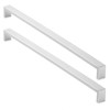 CAULDHAM Solid Stainless Steel Cabinet Hardware Square Handle Pull Brushed