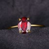 JewelryPalace Class Natural Red Gemstone Garnet Birthstone Solitaire Engagement Rings