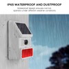 PGST Solar Motion Alarm,Outdoor Siren Detector with Flashing Light,IP65 Waterproof,Remote