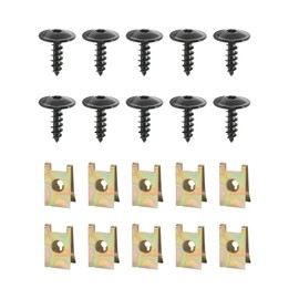 Flaconi 20PCS Stoßstangen-Clips Autozubehör,Kotflügel Clip Blechmuttern Befestigungsclips für Radlaufabdeckung,Unterboden Unterfahrschutz Schraube U Typ Schrauben,Ersetzt für N90974701