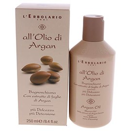 LErbolario Lerbolario shower gel - argan oil - amber, creamy scent - plant-based cleanser that deeply hydrates skin - 8.4 oz                          