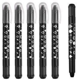 PATIKIL Watercolor Gel Crayon, 6Pcs Washable Twist Crayons for Coloring, Drawing, Painting, Black