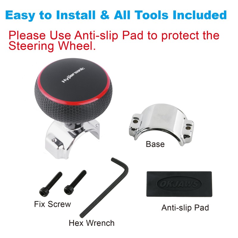 Hypersonic Steering Wheel Spinner Knob - Compatible with Standard Steering