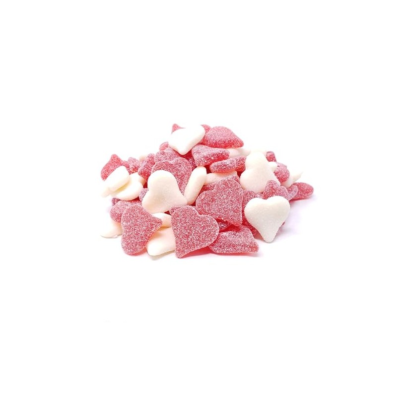 Candy Retailer Sour Sanded Gummi Valentine Hearts 2 Lb