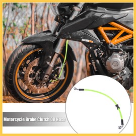 REPAIROCK Universal 40cm 15.75" Motorcycle Brake Clutch Oil Hose Line Pipe Hydraulic Reinforced Stainless Steel Braided Green Auto Replacement Parts