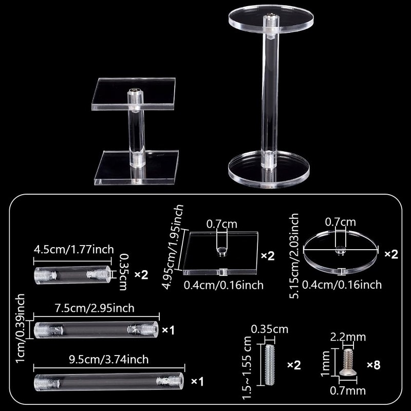 AHANDMAKER 2Pcs Combat Risers for Flying Miniatures, 2 Heights Flight
