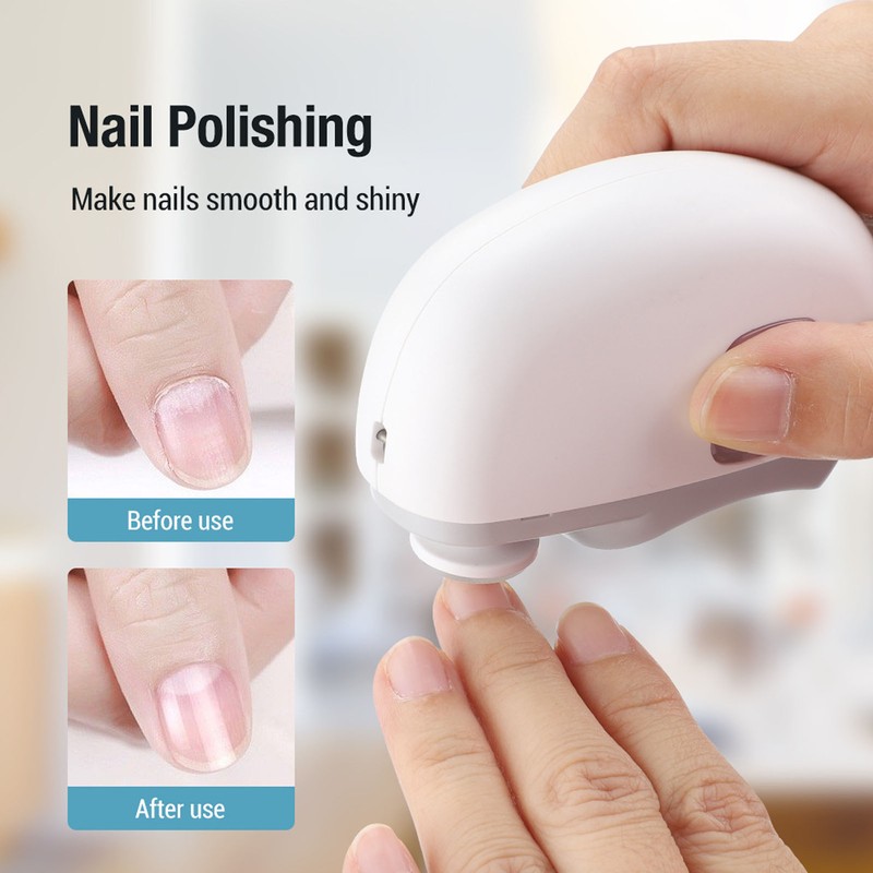 Electric Nail Clipper Multifunctional Fingernail Trimmer Automatic Nail Polisher for