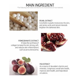 Mascarilla Coreana Brillante De Perlas 1 Caja (10pz) Mixta