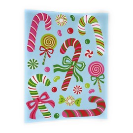 Nantucket Home Christmas Candy Canes Vinyl Window Clings