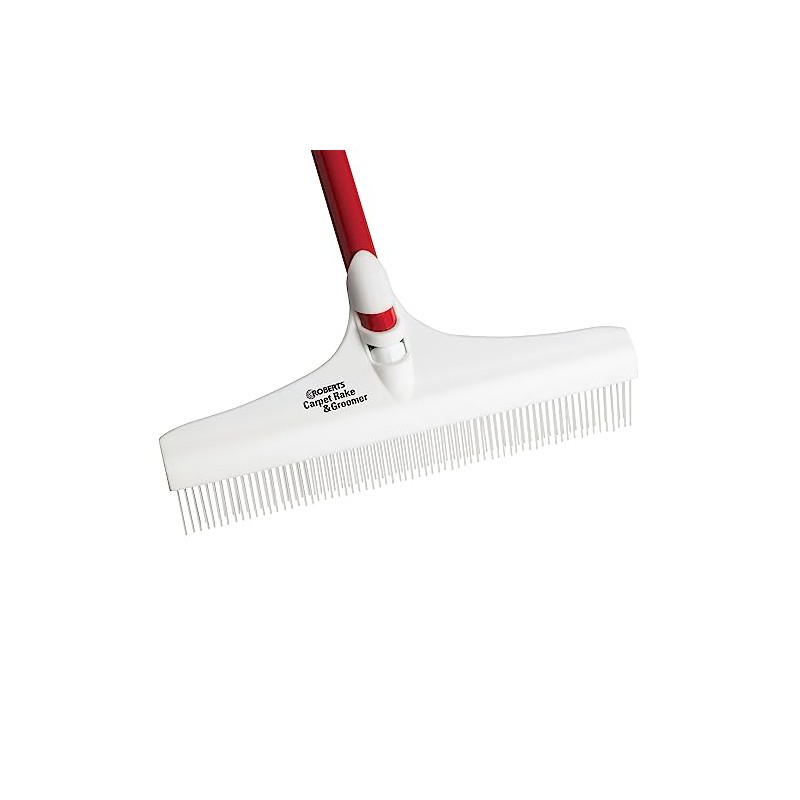 ROBERTS 12" Carpet Rake and Groomer with 51" Handle
