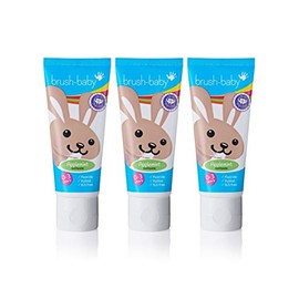 brush-baby Applemint Toothpaste for Babies & Toddlers | Stage 2-First Teeth | 0 - 36 Months (Pack of 3 x 50ml Tubes)