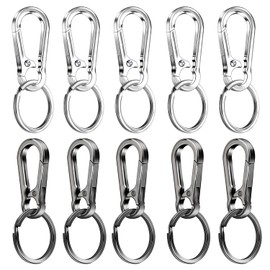 10 Stück Karabiner Schlüsselanhänger – Robuste Karabinerhaken für Schlüssel, Taschen, Rucksäcke, Camping und Outdoor, Vielseitig und Praktisch
