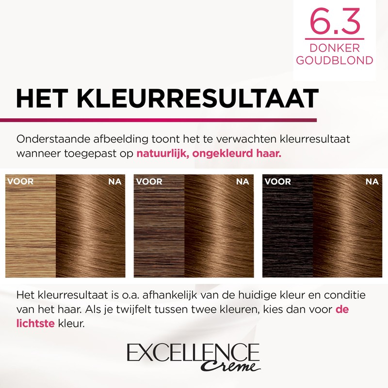 L'Oréal Paris Excellence Crème 6.3 hair colour Multicolor