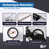 Tyre Inflator with Pressure Gauge [Includes Adapter & Replacement Caps]