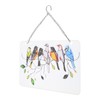 Birds On A Wire Ornament Glass Window Panel Suncatcher Hangings