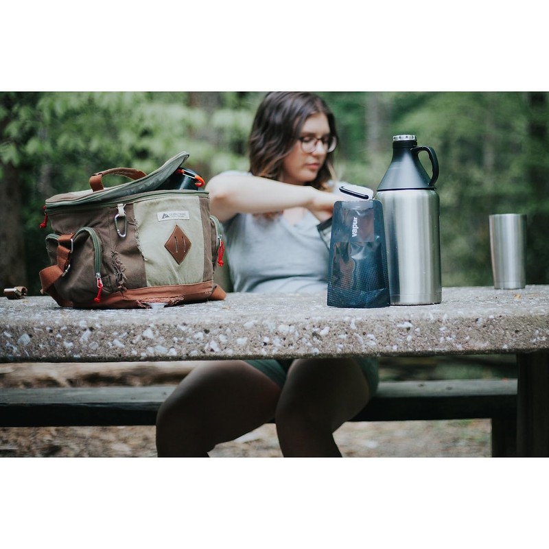 Vapur Collapsible Water Bottle With Carabiner, Compact Bottle Folds Flat
