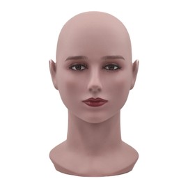 MagiDeal Bald Mannequin Head Training Head Smooth Surface Lightweight Stable Wig Display Holder Hairpieces Display Stand for Hairs Wig