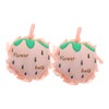 Vaguelly Cute Cartoon Strawberry Bath Flowers 2pcs Exfoliating Loofah Sponge