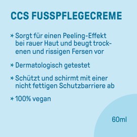 CCS Professional Foot Care Cream for Cracked Heels and Dry Skin - 60ml