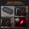 6PCS 6 Inch Oval LED Trailer Tail Lights, 4 Red