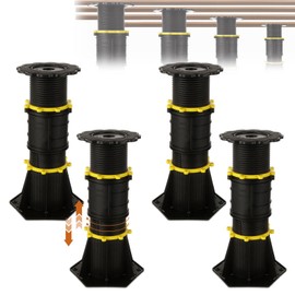 GBACHOOSE 4PCS Adjustable Height Bed Support Legs 7.8-13 Inch, Bed Frame Center Support Legs for Bed/Sofa/Dresser/Chair/Table, Bed Support Reinforcement Parts Bed Replacement Legs