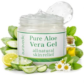 Auravedic Pure Natural Aloe Vera Gel, 100g
