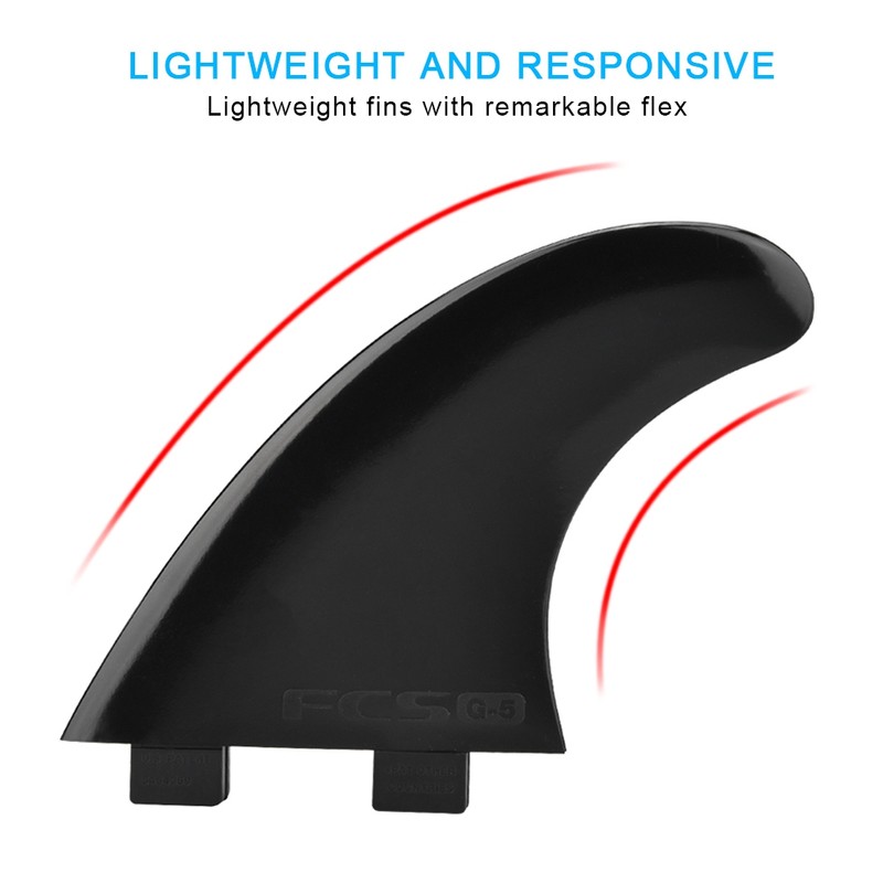 Tri Fin Thruster Set Nylon Plastic Surfboard Fins FCS Single