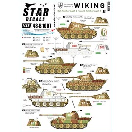 Star Decal 1/48 German Varking Division #2 SS 5th Armored Division Panther Command Tank D/A Type 1944 Plastic Model SD48-B1007