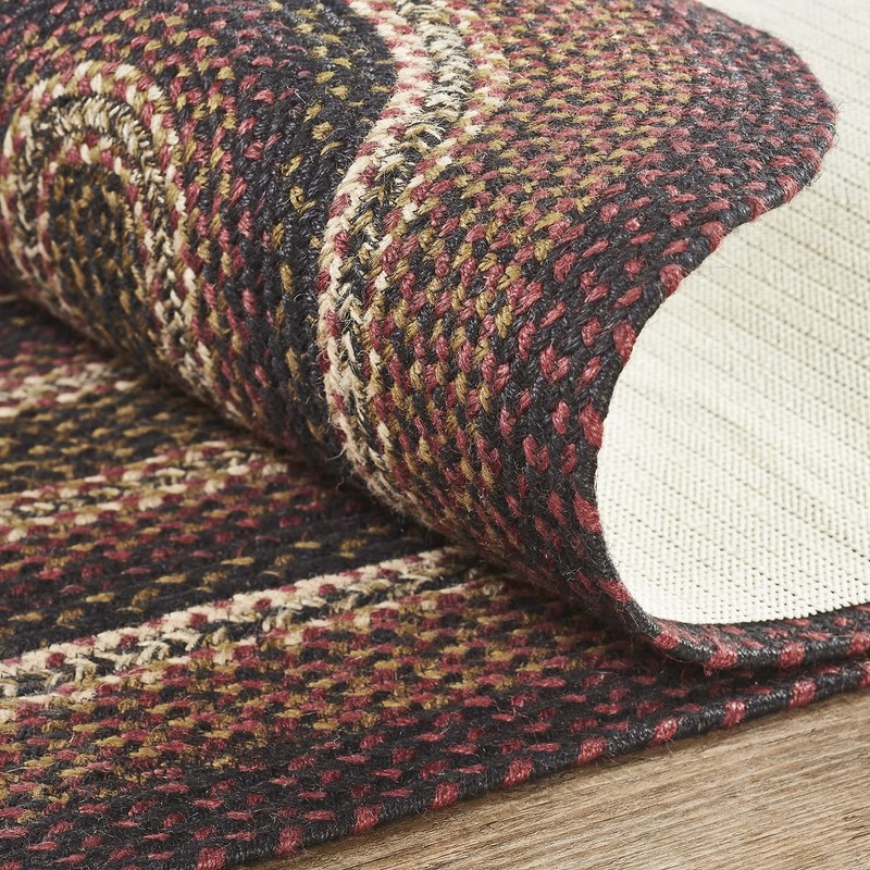 VHC Brands Beckham Stair Tread, Jute Blend, Rect, Red Black
