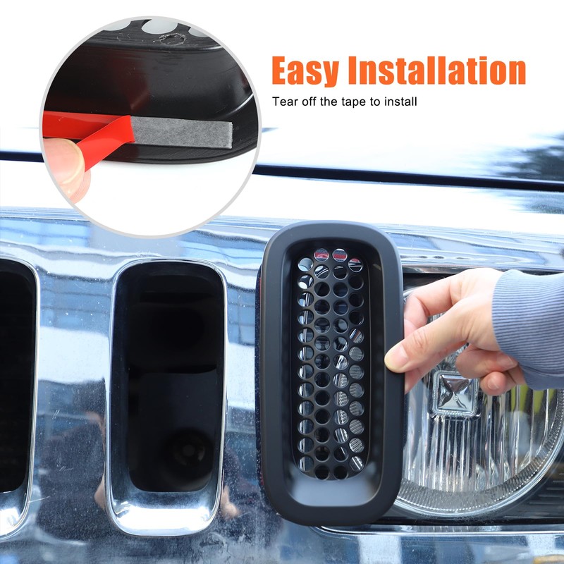 PIUGILH Front Bumper Grill Inserts Mesh Cover Compatible with Hummer