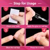 AIMEILI Pack of 432 Round Short Fake Nails Transparent Round