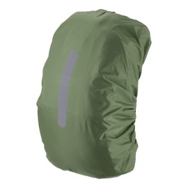 PATIKIL 75-85L Waterproof Backpack Rain Cover, Non-Slip Backpack Cover with Vertical Reflective Strap Stay Dry for Hiking, Camping, Hunting, XXL, Olive