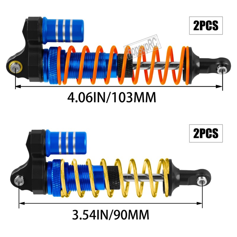 hopsupRC Upgrades Part Front Rear Assembled Full Metal Shocks Aluminum