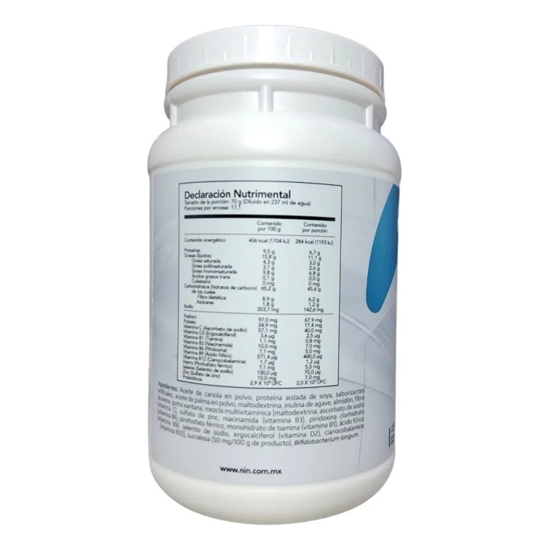 Malteada Nutritiva Nin 1.200 Kg Suplemento Alimenticio Sabor Vainilla