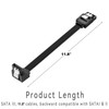 Menewstart SATA Cable V3.0 11.8 inches, 3 Pack, Black, Sata