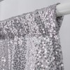 WUBODTI Silver Sequin Curtain Valances for Windows 1Pcs, Rod Pocket